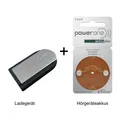 Produktbild: Power one PowerOne Hörgeräte-Bundle – Pocketcharger + P312 PR41 ACCUplus (2er Pack)