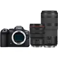 Produktbild: Canon EOS R6 Mark II + RF 24-70mm f/2,8 L IS USM + RF 100-400mm f/5,6-8 IS USM