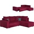 Produktbild: Ecksofa - red - Cord - Liegefunktion - beidseitig montierbar