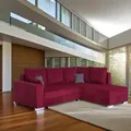 Produktbild: P & B Ecksofa, Rot, Textil, Füllung: Schaumstoffflocken, einmalig seitenverkehrt montierbar, 260x218 cm, Liegefunktion, Rücken echt, Wohnzimmer, Sofas & Couches, Wohnlandschaften, Ecksofas mit Schlaffunktion