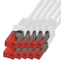 Produktbild: 10 x 20m CAT.5 Gigabit Patchkabel Netzwerkkabel weiß LAN Netzwerk Kabel CAT5
