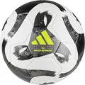 Produktbild: adidas Unisex Ball (Thermal-Bonding) Tiro League Artificial Ground Football, White/Black/Iron Met./Solar Yellow, HT2423, 4