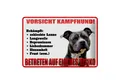 Produktbild: Femer GmbH Metallschild Vorsicht Kampfhund 30x20cm betreten eigenes Risiko, (1 St), gewölbte Oberfläche, abgerundete Ecken, umgeschlagene Kanten