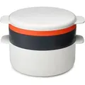 Produktbild: M-Cuisine de stapelbares Mikrowellenherd-Set de 4 Stück - Joseph Joseph Stapelbares Design mit Topf de 2L, Dampfgarer, Grillplatte und Deckel Farbe