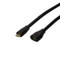 Produktbild: Logilink USB 2.0 Verlängerungskabel Micro USB Stecker > Buchse 0,5m schwarz