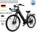 Produktbild: PIXAR E-Bike Cityrad Pedelec 28 Zoll 36V 18Ah bis 100 km Shimano 7 Gang, 7 Gang, Heckmotor, 648 Wh, Bürstenloser Motor, Bürstenloser Motor
