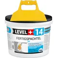 Produktbild: Fertigspachtel Spachtelmasse 15 kg Glättspachtel Fugenspachtel Reinweiss Weiß + Spachtel ohne Zahnung Set RM14