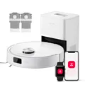 Produktbild: roborock Q10 S5+ Set Saugroboter mit Wischfunktion, 10.000 Pa HyperForce Saugkraft, Dual Anti-Tangle System, Auto Lifting Mopping, Ideal für Tierhaare, Teppiche, Hartböden (Weiß)