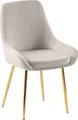 Produktbild: CLP Esszimmerstuhl Elmira Samtbezug gepolstert mit Rückenlehne,grau Metall gold