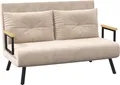 Produktbild: HOMCOM Schlafsofa, Relaxsessel mit Bettfunktion, Klappsofa mit Samtoptik, Rückenkissen, Polstersofa mit Verstellbarer Rückenlehne, Beige
