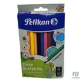 Produktbild: Pelikan Buntstifte, dreieckige dicke Holzbuntstifte, 12 Farben, 1 Packung