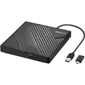 Produktbild: Externes DVD Laufwerk USB 3.0 C Brenner passend für Laptop PC MacBook DVD/CD ...