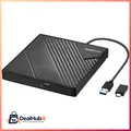 Produktbild: Externes DVD Laufwerk USB 3.0 USB C für Laptop Desktop PC MacBook tragbar