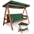 Produktbild: HECHT Hollywoodschaukel Baharu Lux Garten-Schaukel Meranti-Holz 4-sitzer (ca. 235 x 120 x 178 cm (BxTxH))