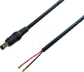 Produktbild: BKL 076100 - DC-Kabel Stecker, 2,1/5,5 mm, 2,0 m, 48 V, schwarz