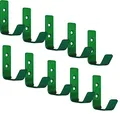Produktbild: SOTECH 10 x Kleiderhaken Loxten 60 x 20 x 45 mm grün, Garderobenhaken aus echt Edelstahl, Wandhaken mit 3 mm Materialstärke, Jackenhaken mit abgerundeten Kanten