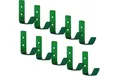 Produktbild: SO-TECH® Kleiderhaken Wandhaken Edelstahl 60 x 20 x 45 mm oder 142 x 20 x 45 mm, (10-St), kleiner Jackenhaken mit abgerundeten Kanten grün
