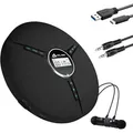 Produktbild: KLIM Tragbarer Discman, inklusive Kopfhörer Stereo-CD Player (hochwertiger CD-Spieler für unverwechselbares Hörerlebnis, MP3) schwarz