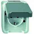 Produktbild: Schutzkontaktsteckdose Klappdeckel, Aquastar, Aufputz, MEG2301-8029 - Merten