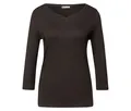 Produktbild: Street One 3/4-Shirt mit Knopfdetail - Damen - Gr. 42 - braun