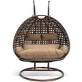 Produktbild: Home Deluxe Hängesessel Twin Polyrattan Braun