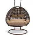 Produktbild: HOME DELUXE Polyrattan Hängesessel TWIN (Braun)