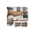 Produktbild: Vicco Hängeglasschrank Küchenschrank Küchenmöbel Fame-Line Eiche Weiß modern 80 cm Küche Einbauküche Hängeschrank Glasschrank Drehtür Einlegeboden Küchenzeile Hochglanz