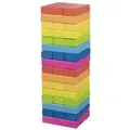 Produktbild: Geschicklichkeitsspiel Wackelturm Regenbogen 7,5 x 7,5 x 24 cm, Holz, 48 Steine