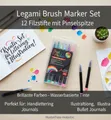 Produktbild: Legami Brush Markers Set 12 Filzstiften mit Pinselspitze