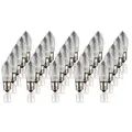 Produktbild: hellum Ersatz-Kerzen für Schwibbogen, 25 Stück 34V 3W Riffelkerze für Weihnachtsbaum Kerzen Lichterketten innen mit 7 Brennstellen, Birnen für Lichterbogen E10/ 34V/ 3W/ 22 Lumen 919110