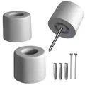 Produktbild: LouMaxx Türstopper Boden aus Gummi - 3er Set in weiss - Bodentürstopper - Türstopper zum Schrauben - Bodenmontage - Der Perfekte Schutz gegen anschlagende Türen
