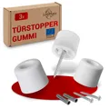 Produktbild: LouMaxx Türstopper Boden Schrauben aus Gummi - 3er Set in weiß - Türstopper