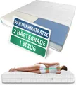 Produktbild: AM Qualitätsmatratzen | Premium 7-Zonen Partnermatratze 160x200 cm - H2 & H3 - Taschenfederkernmatratze (480 Federn/2m²)