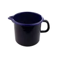 Produktbild: Riess, 0040-025, Schnabeltopf schwarz-blau 12, CLASSIC - HOTEL PROFI SCHWARZ/ BLAU, Durchmesser 12 cm, Höhe 11.5 cm, Inhalt 1 Liter, Emaille, Krug, Milchtopf, Induktion
