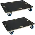 Produktbild: ECD Germany Transportroller 2er-Set 60x80 cm – Rollbretter mit Feststellbremse, Tragkraft 800 kg, Siebdruckplatte, PP-Räder, Transporthilfe für Möbel,