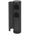 Produktbild: Steckdosensäule Energiesäule anthrazit 2 Steckdosen IP44 230V 16A max. 4000W CMD