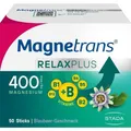 Produktbild: MAGNETRANS Relax+ 400 mg Granulat Sticks Blaubeere 50 St. PZN 19203740