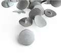 Produktbild: 10 Stück coole Form silber farben matt Knöpfe Metall Ösenknöpfe 18mm oder 23mm zum Annähen (18mm)