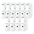 Produktbild: DONAU Premium Ordner Breit 10er Pack/DIN A4 / 7,5 cm / 10 Stück/Weiße/Kunststoffbezug PP/Carton Papier Schlitzordner Büroordner Aktenordner Ringordner/Grünen Punkt