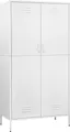 Produktbild: vidaXL Kleiderschrank Weiß 90x50x180 cm Stahl