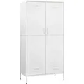 Produktbild: vidaXL Kleiderschrank Weiß 90x50x180 cm Stahl 336251