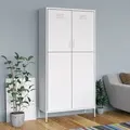 Produktbild: vidaXL Kleiderschrank Weiß 90x50x180 cm Stahl