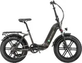 Produktbild: GreenStreet E-Bike Klapprad Tiefeinsteiger Klapprad GS5, 7 Gang Shimano, Kettenschaltung, Heckmotor, 360 Wh, (Set, 2 tlg., mit Akku-Ladegeräte, Fat Tires), Pedelec, Elektrofahrrad für Damen u. Herren