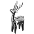 Produktbild: Fink Deko Rentier 18 x 11 cm stehend silber Tierfigur aus Keramik zum Aufstellen
