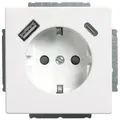 Produktbild: Busch-Jaeger 20 EUCB2USBAC-84 SCHUKO USB-Steckdose, A/C future linear, Studioweiß (2CKA002011A6306)