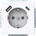 Produktbild: Busch-Jaeger 20EUCB2USBAC-84 USB-Steckdose Safety+ Plattform 63 studioweiß