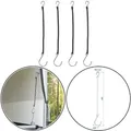 Produktbild: 4 x Sicherheitsschnur mit S-Haken für Pferdeanhänger, ca. 28,5 cm, Bordwandverschluss, Pferdeanhänger Zubehör, PVC mit Metallhaken