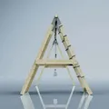 Produktbild: Klettergerüst Waschbär Aus Holz In Blau - Polarplay