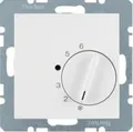 Produktbild: Berker 20261909 Temperaturregler mit Wechsler und Zentralstück, S.1/B.3/B.7, polarweiß matt