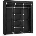 Produktbild: Songmics Kleiderschrank RYG12B, schwarz, 3 Stofftüren, (BxHxT) 150 x 175 x 45cm